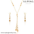 63415-Xuping Schmuck Mode 18 Karat vergoldet Schmuck-Set mit 3 Stück